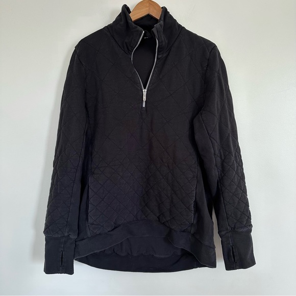 Lululemon Women's Forever Warm Quilted Quarter Zip Pullover Sweatshirt Size 10 - Picture 7 of 15